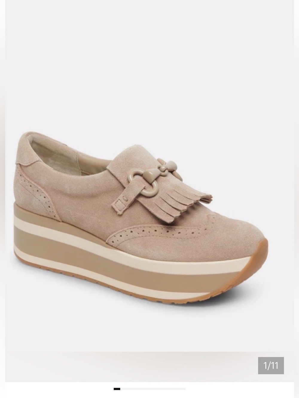 Dolce Vita Taupe Jhax Platform Loafer Sneaker